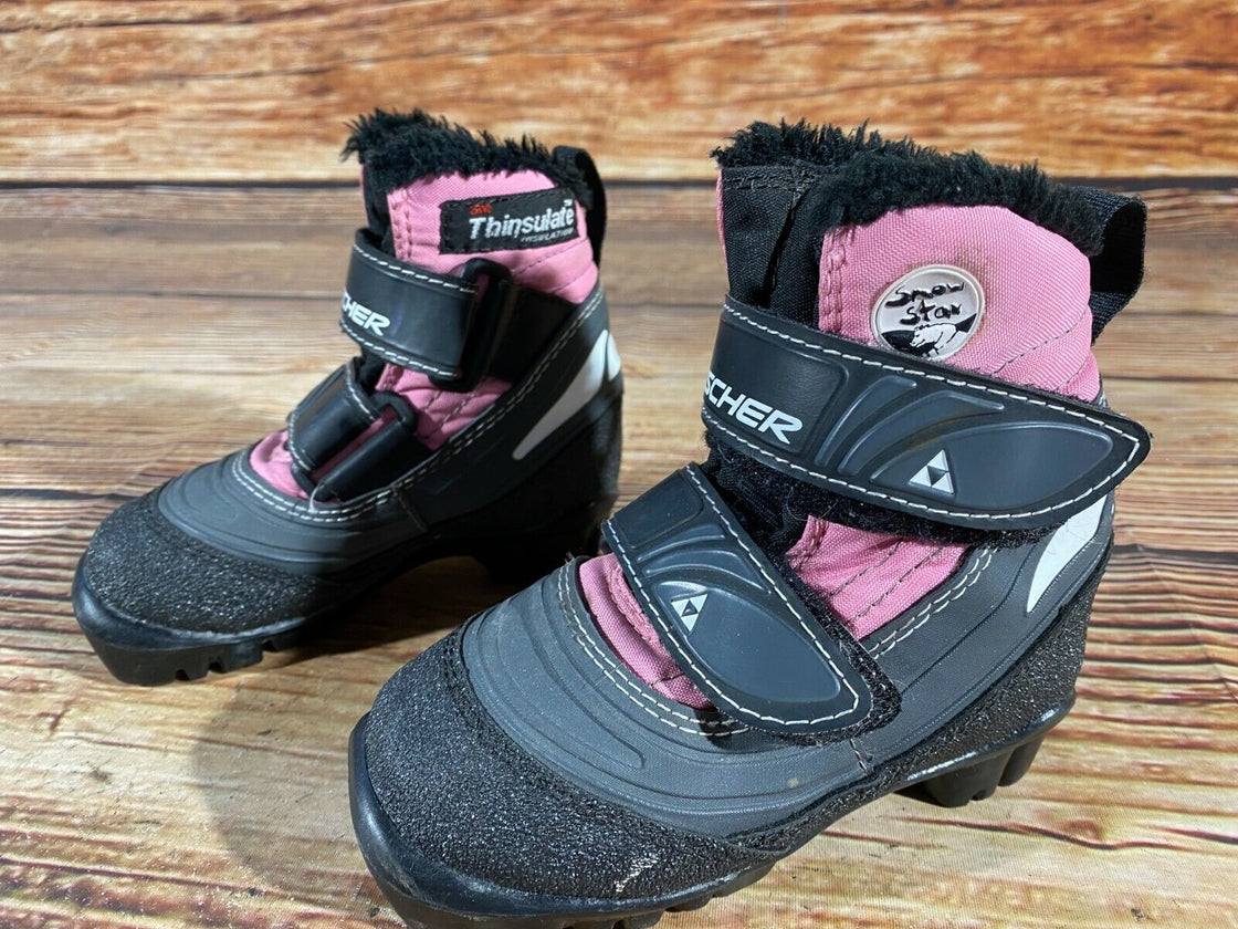 Fischer Snow Star Kids Nordic Cross Country Ski Boots Size EU25 US8.5 NNN F-91