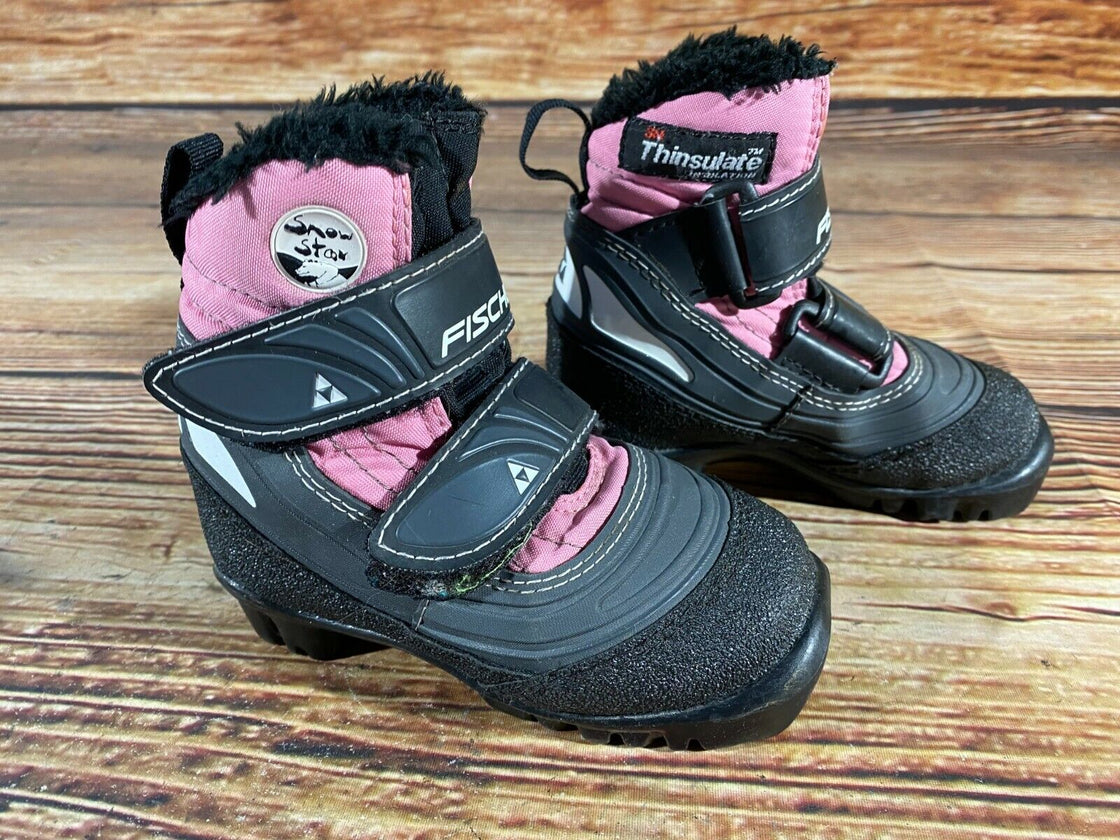 Fischer Snow Star Kids Nordic Cross Country Ski Boots Size EU25 US8.5 NNN F-91