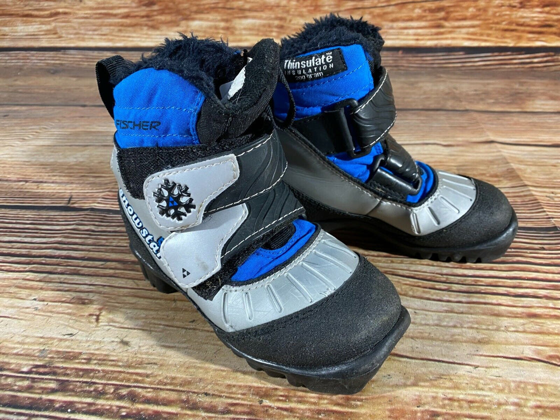 Fischer Snow Star Kids Nordic Cross Country Ski Boots Size EU28 US10.5 NNN F-187