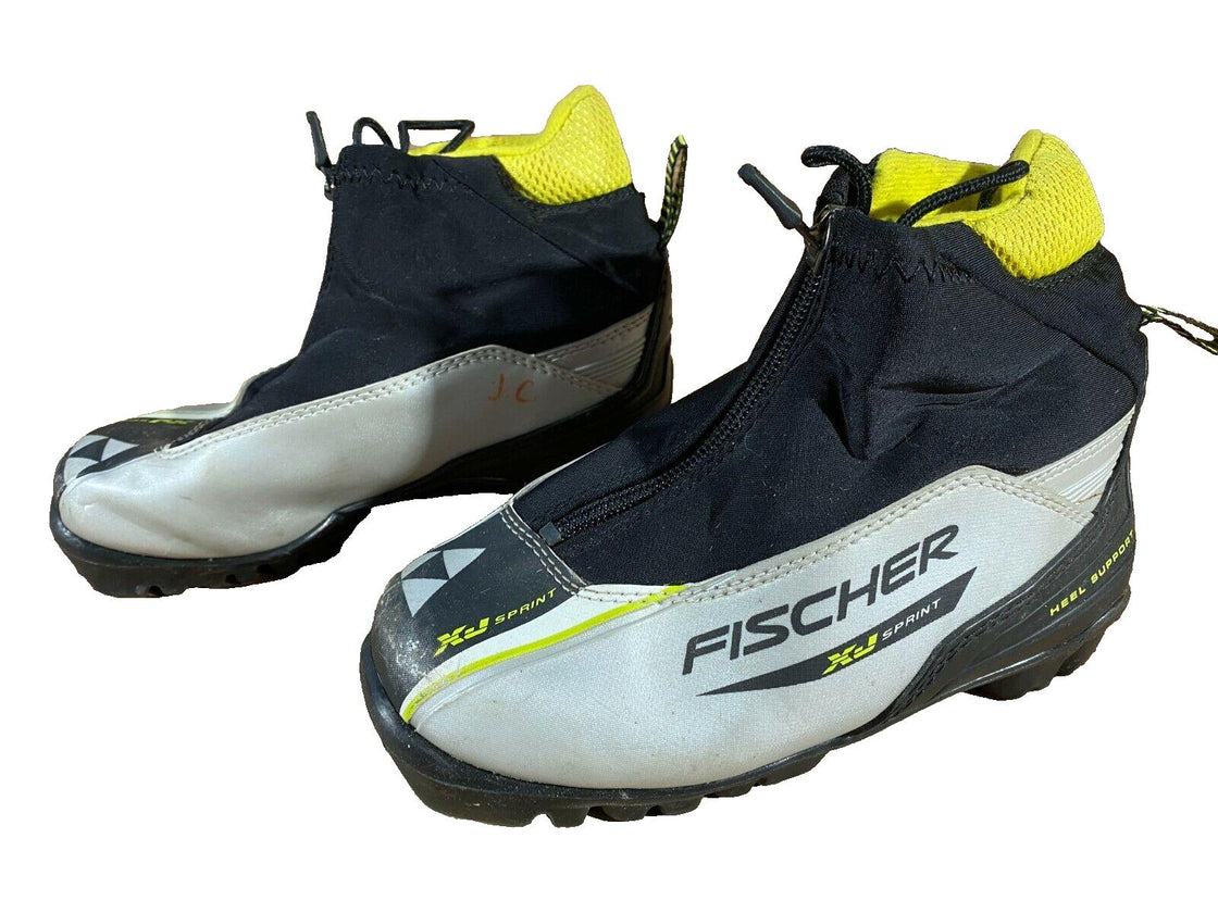 Fischer XJ Sprint Kids Nordic Cross Country Ski Boots Size EU31 US12.5 NNN F-293