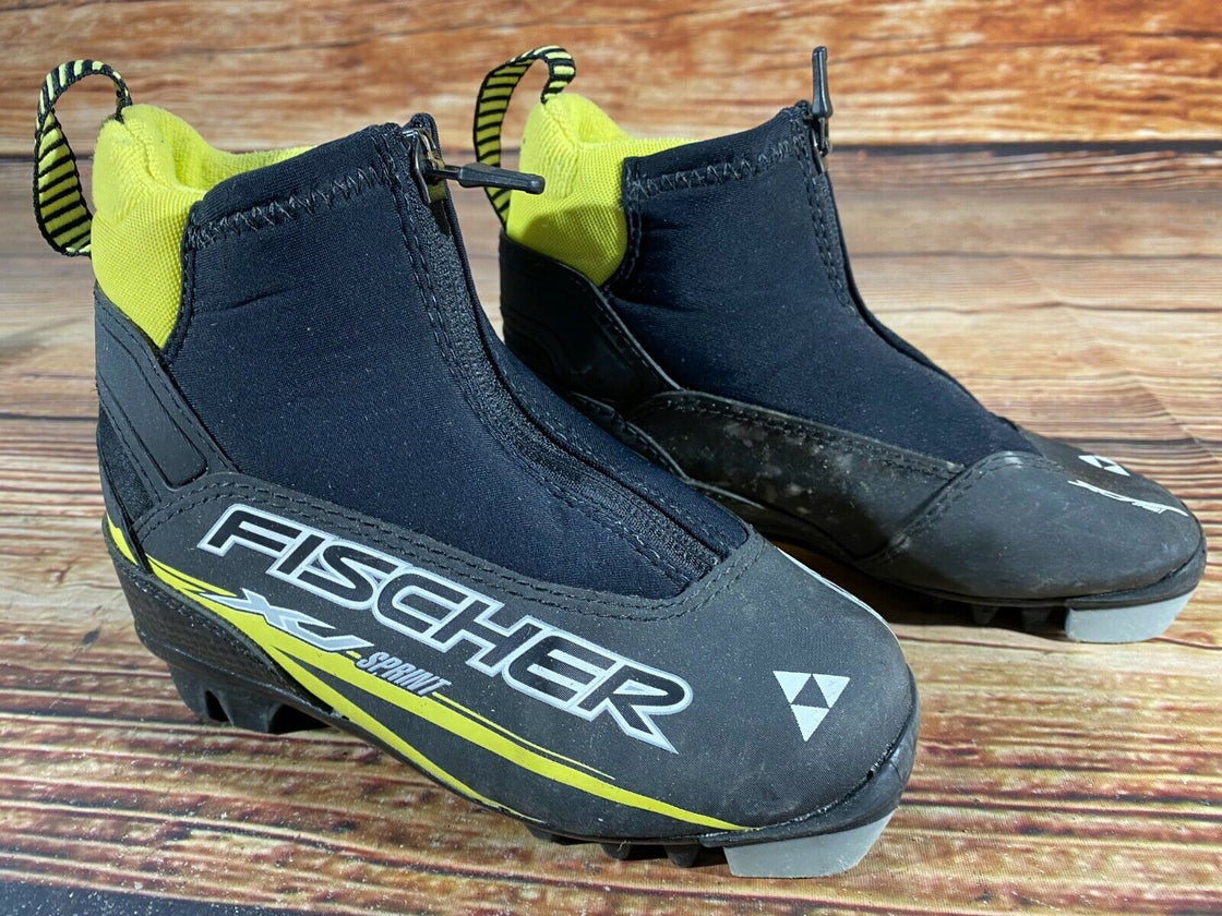 Fischer XJ Sprint Kids Nordic Cross Country Ski Boots Size EU29 NNN F-288