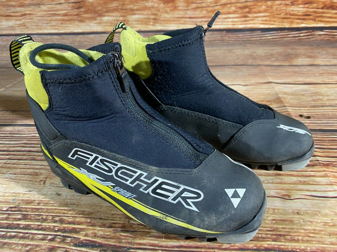 Fischer XJ Sprint Kids Nordic Cross Country Ski Boots Size EU34 NNN F-130