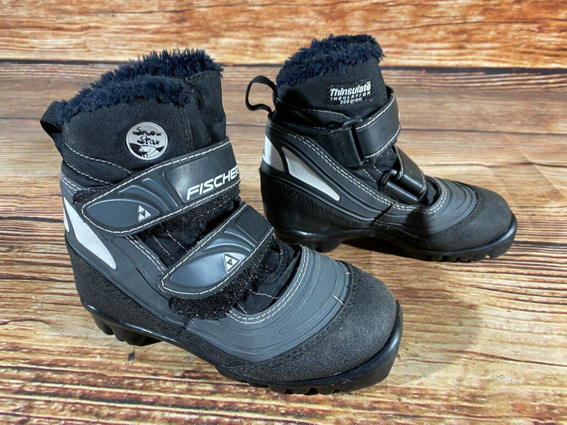Fischer Snow Star Kids Nordic Cross Country Ski Boots Size EU31 NNN F-119