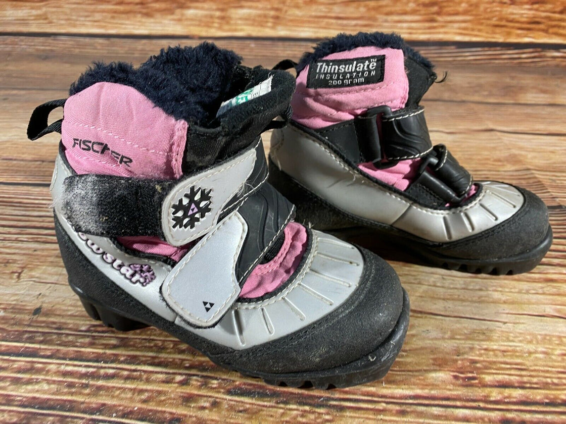 Fischer Snow Star Kids Nordic Cross Country Ski Boots Size EU28 US10.5 NNN F-209