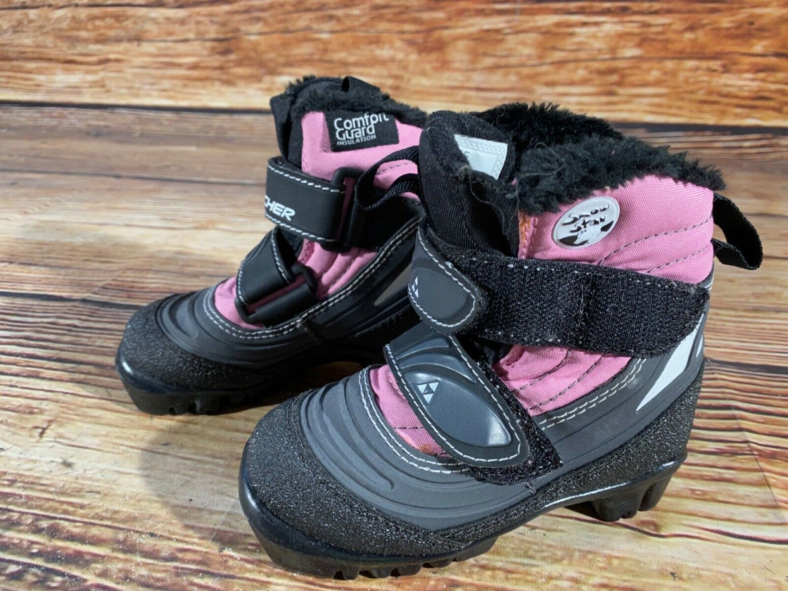 Fischer Snow Star Kids Nordic Cross Country Ski Boots Size EU27 NNN F-68
