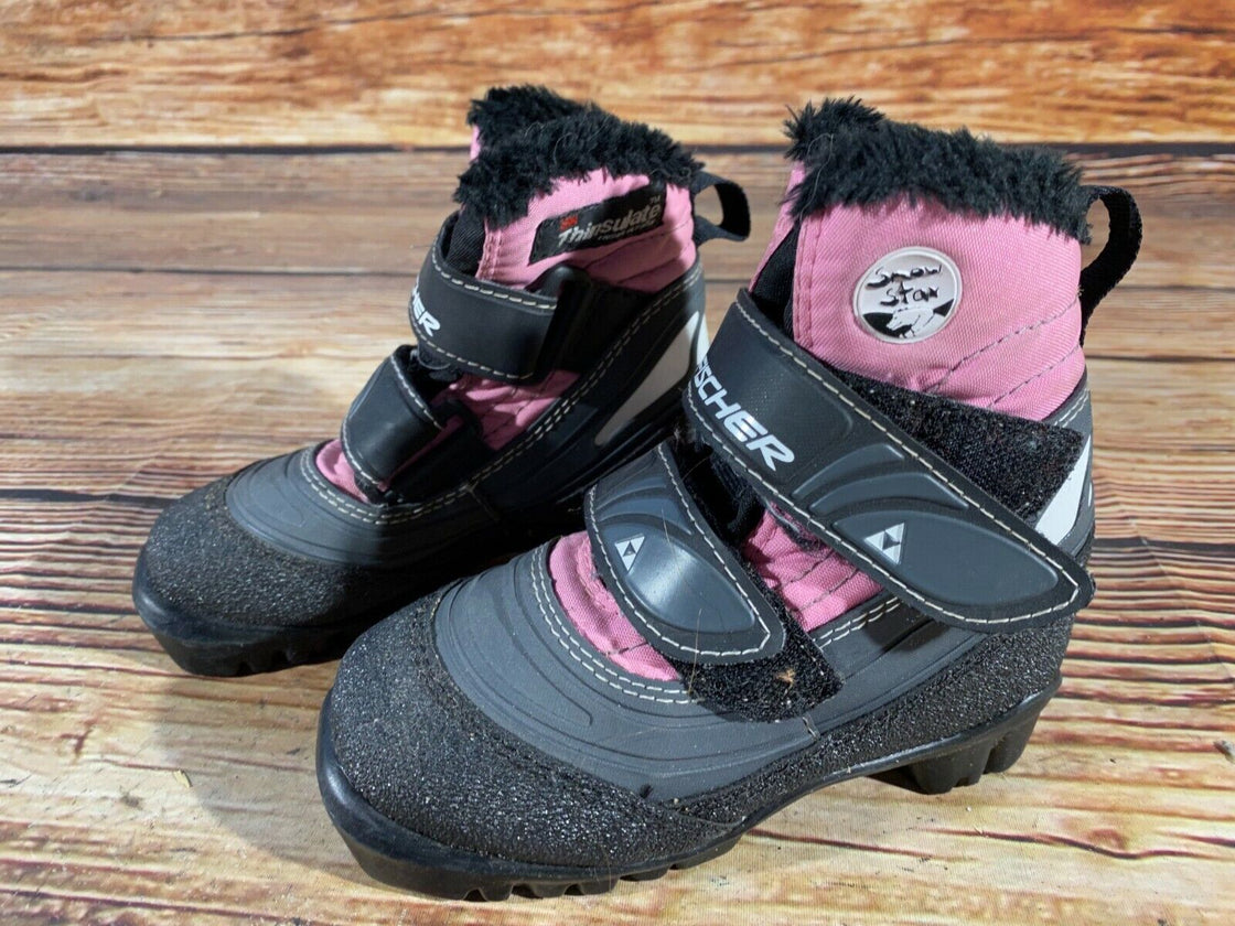 Fischer Snow Star Kids Nordic Cross Country Ski Boots Size EU27 NNN F-68