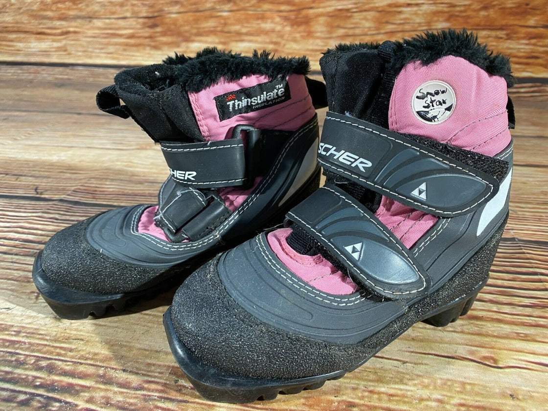 Fischer Snow Star Kids Nordic Cross Country Ski Boots Size EU27 US9.5 NNN F-215