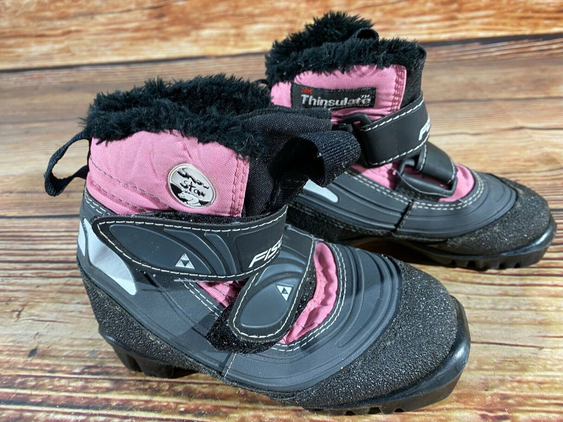 Fischer Snow Star Kids Nordic Cross Country Ski Boots Size EU27 US9.5 NNN F-215