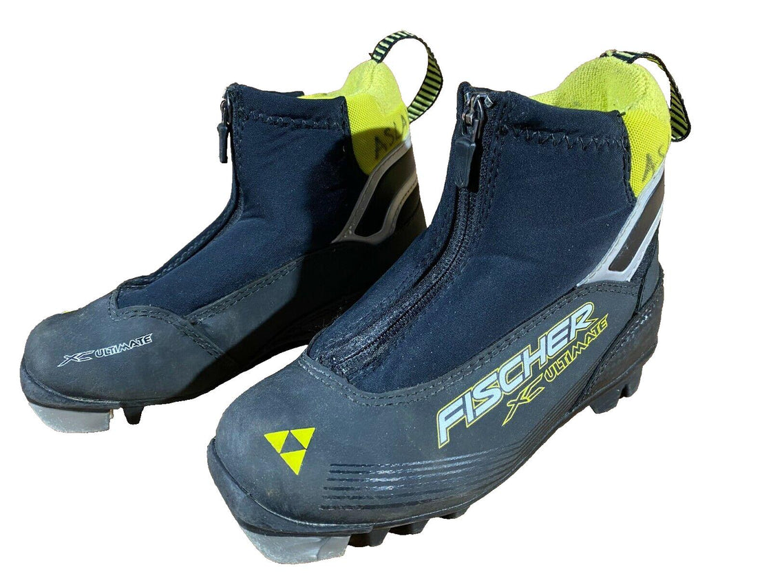 Fischer Ultimate Kids Nordic Cross Country Ski Boots Size EU31 US12.5 NNN F-147