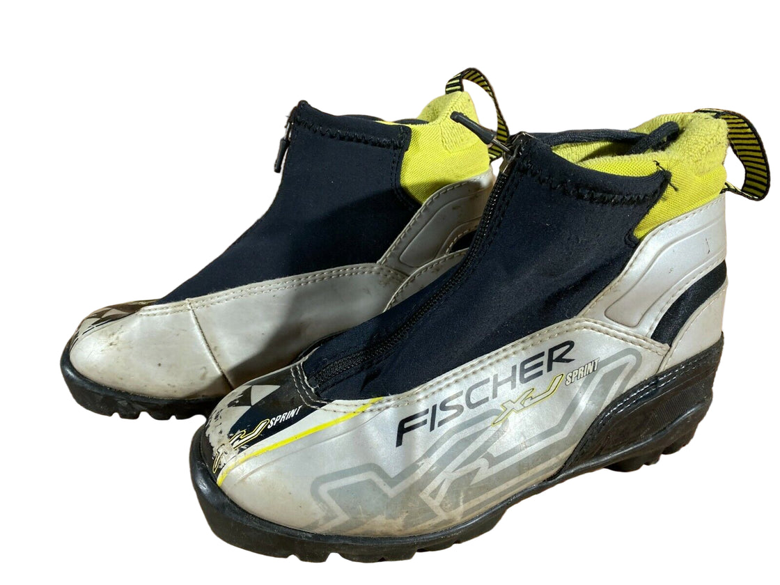 Fischer XJ Sprint Kids Nordic Cross Country Ski Boots Size EU35 US3.5 NNN F-132
