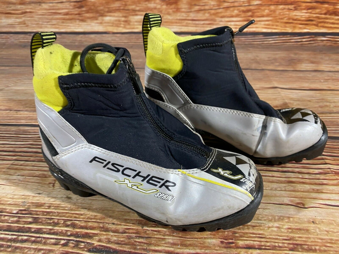 Fischer XJ Sprint Kids Nordic Cross Country Ski Boots Size EU33 US2 NNN F-134