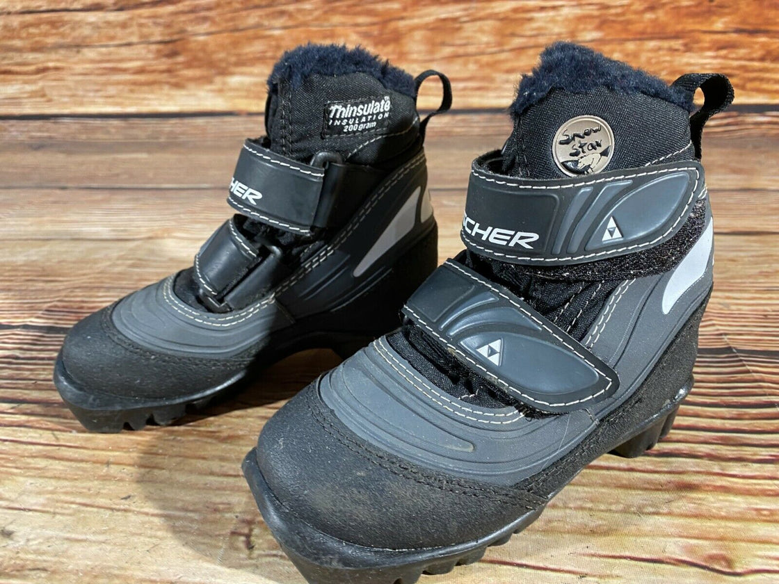 Fischer Snow Star Kids Nordic Cross Country Ski Boots Size EU26 US9 NNN F-221