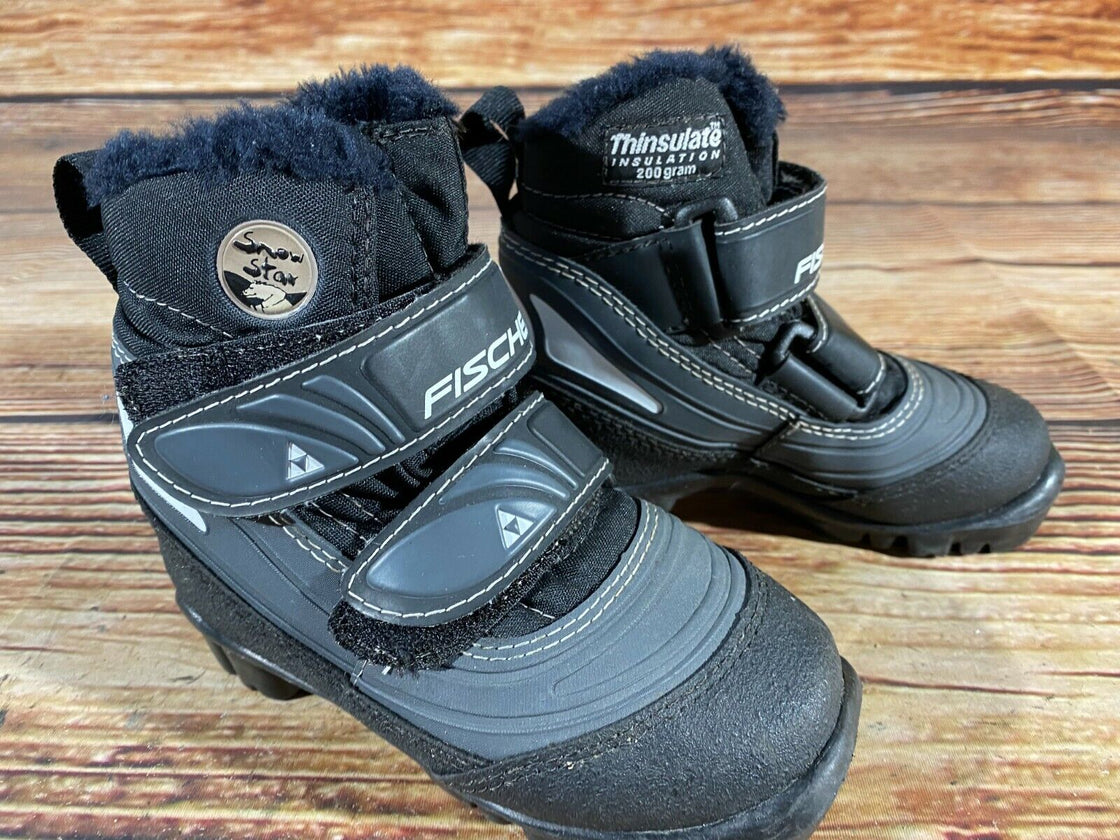 Fischer Snow Star Kids Nordic Cross Country Ski Boots Size EU26 US9 NNN F-221