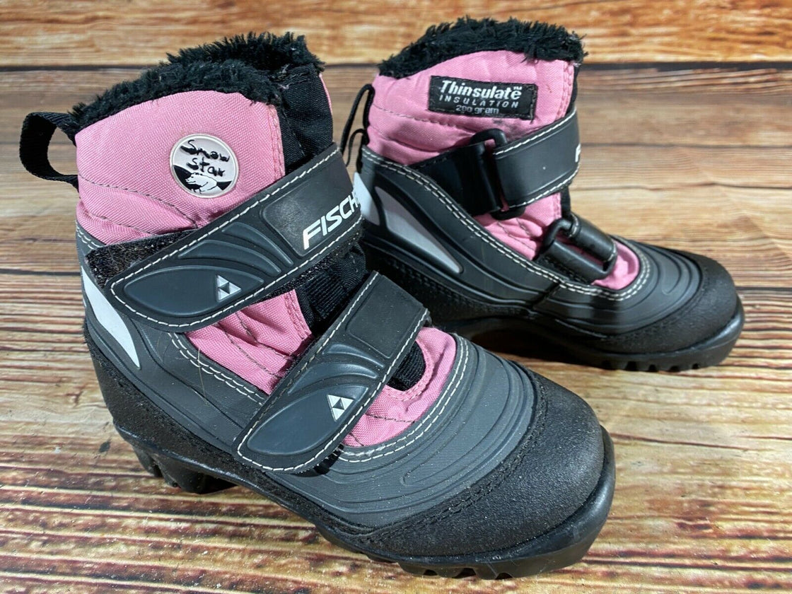 Fischer Snow Star Kids Nordic Cross Country Ski Boots Size EU29 US11 NNN F-216