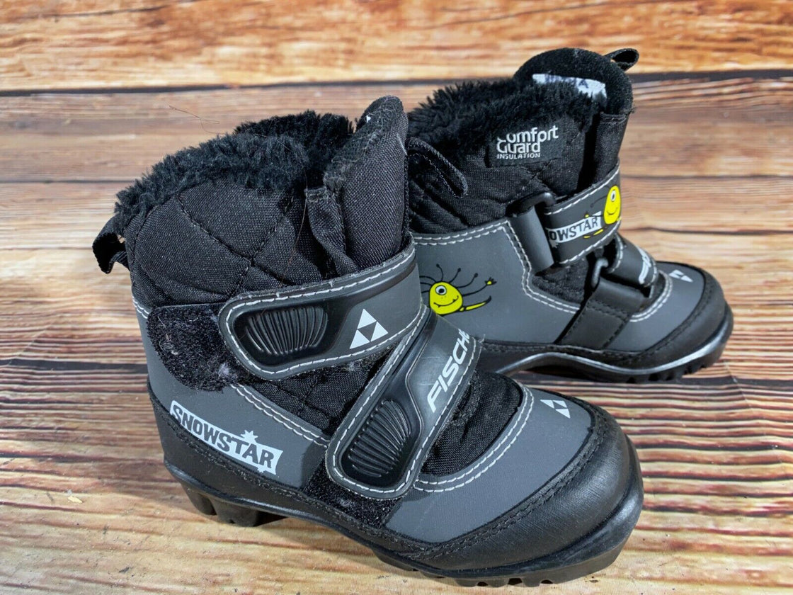 Fischer Snow Star Kids Nordic Cross Country Ski Boots Size EU27 US9.5 NNN F-57
