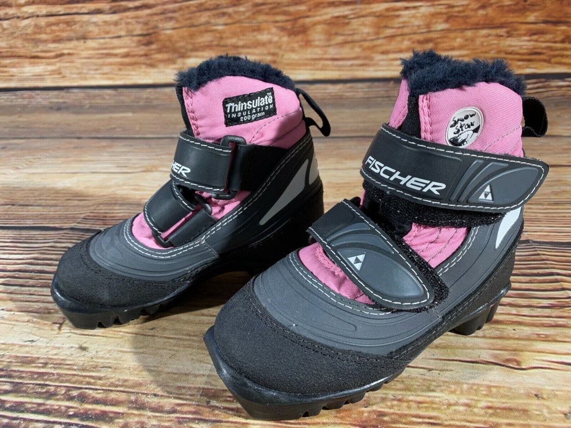 Fischer Snow Star Kids Nordic Cross Country Ski Boots Size EU26 NNN F-65