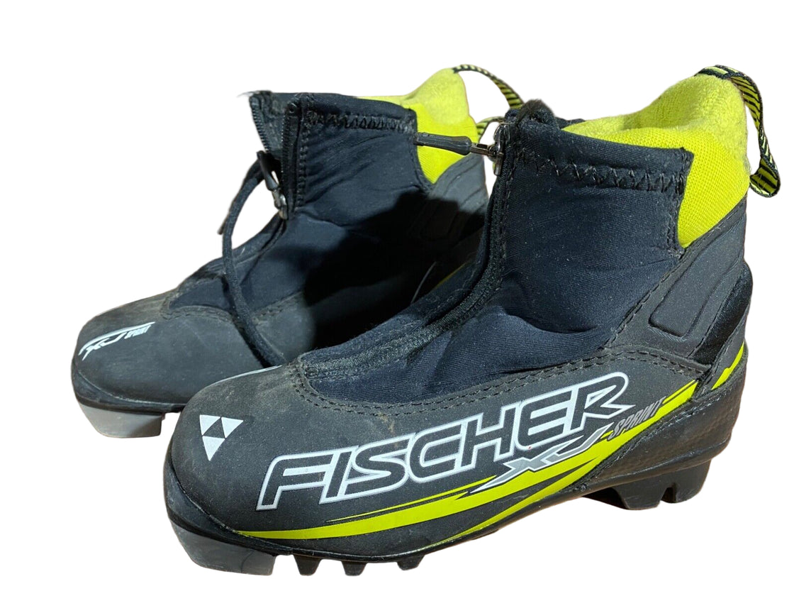 Fischer XJ Sprint Kids Nordic Cross Country Ski Boots Size EU30 US12 NNN F-361