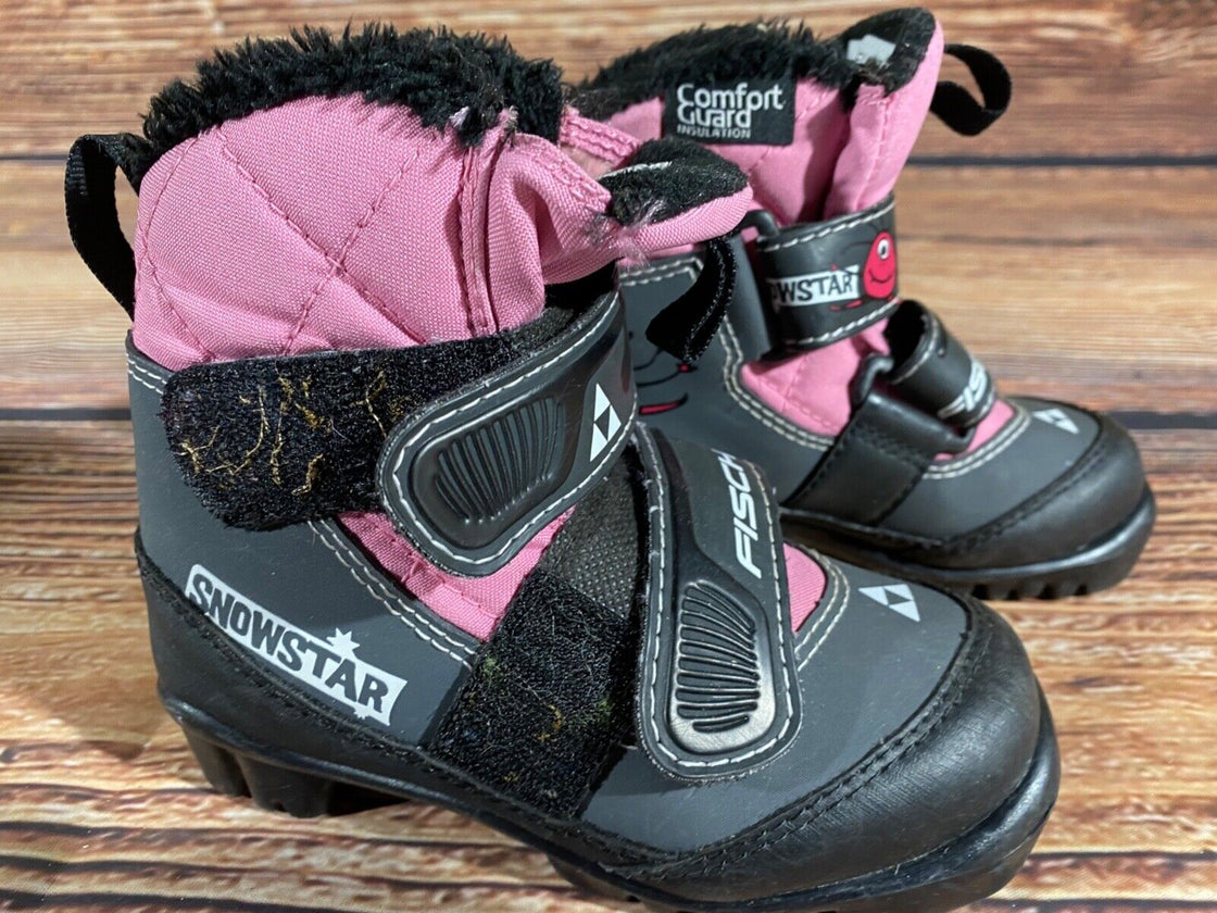 Fischer Snowstar Kids Nordic Cross Country Ski Boots Size EU28 US10 NNN F-367