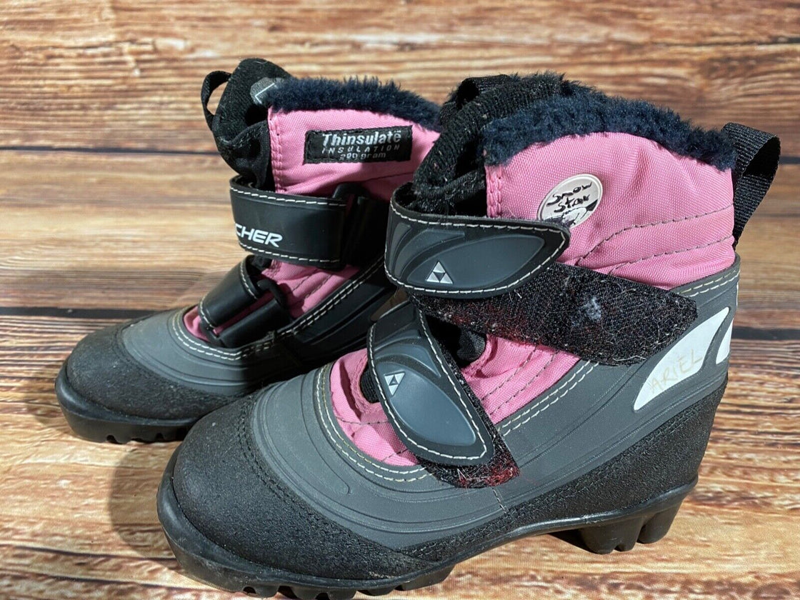 Fischer Snowstar Kids Nordic Cross Country Ski Boots Size EU29 US11 NNN F-369
