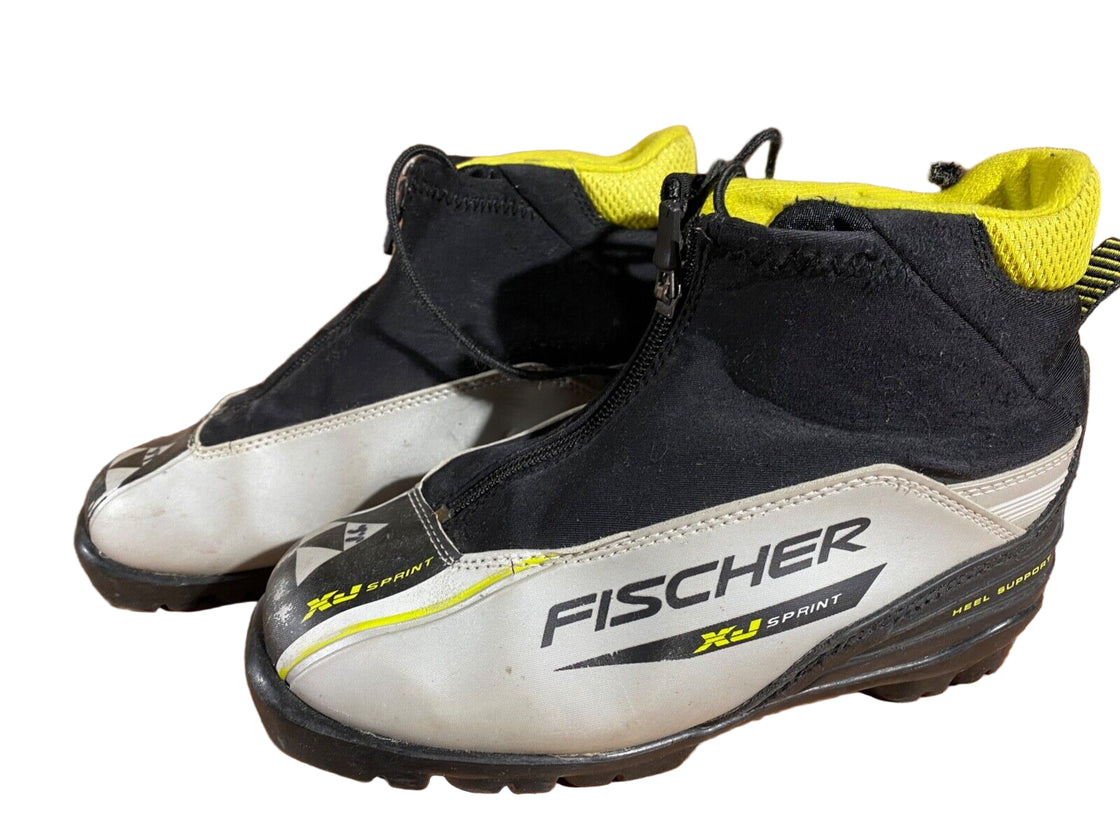 Fischer XJ Sprint Kids Nordic Cross Country Ski Boots Size EU35 US3.5 NNN F-372