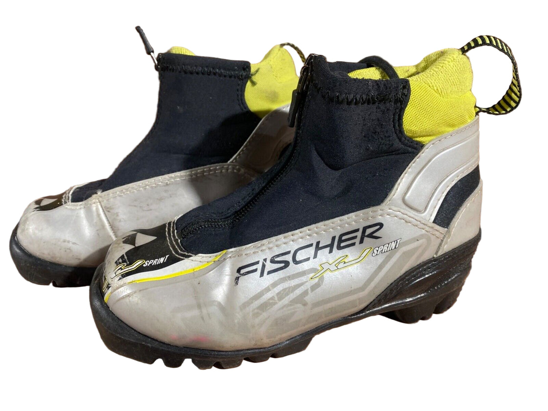 Fischer XJ Sprint Kids Nordic Cross Country Ski Boots Size EU30 US11.5 NNN F-472