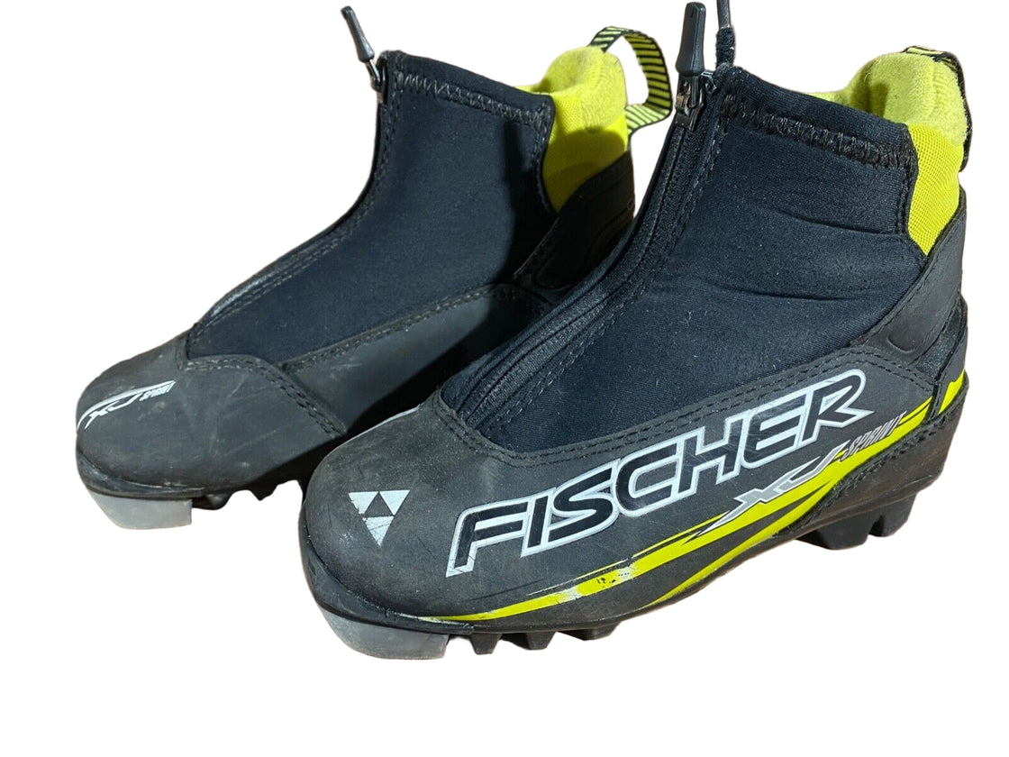 Fischer XJ Sprint Kids Nordic Cross Country Ski Boots Size EU31 US12,5 NNN F-474