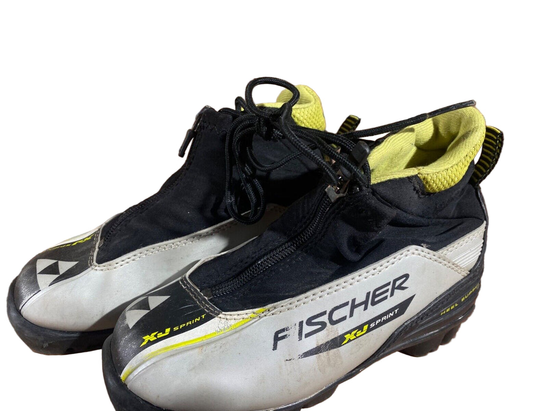Fischer XJ Sprint Kids Nordic Cross Country Ski Boots Size EU31 US12.5 NNN F-482
