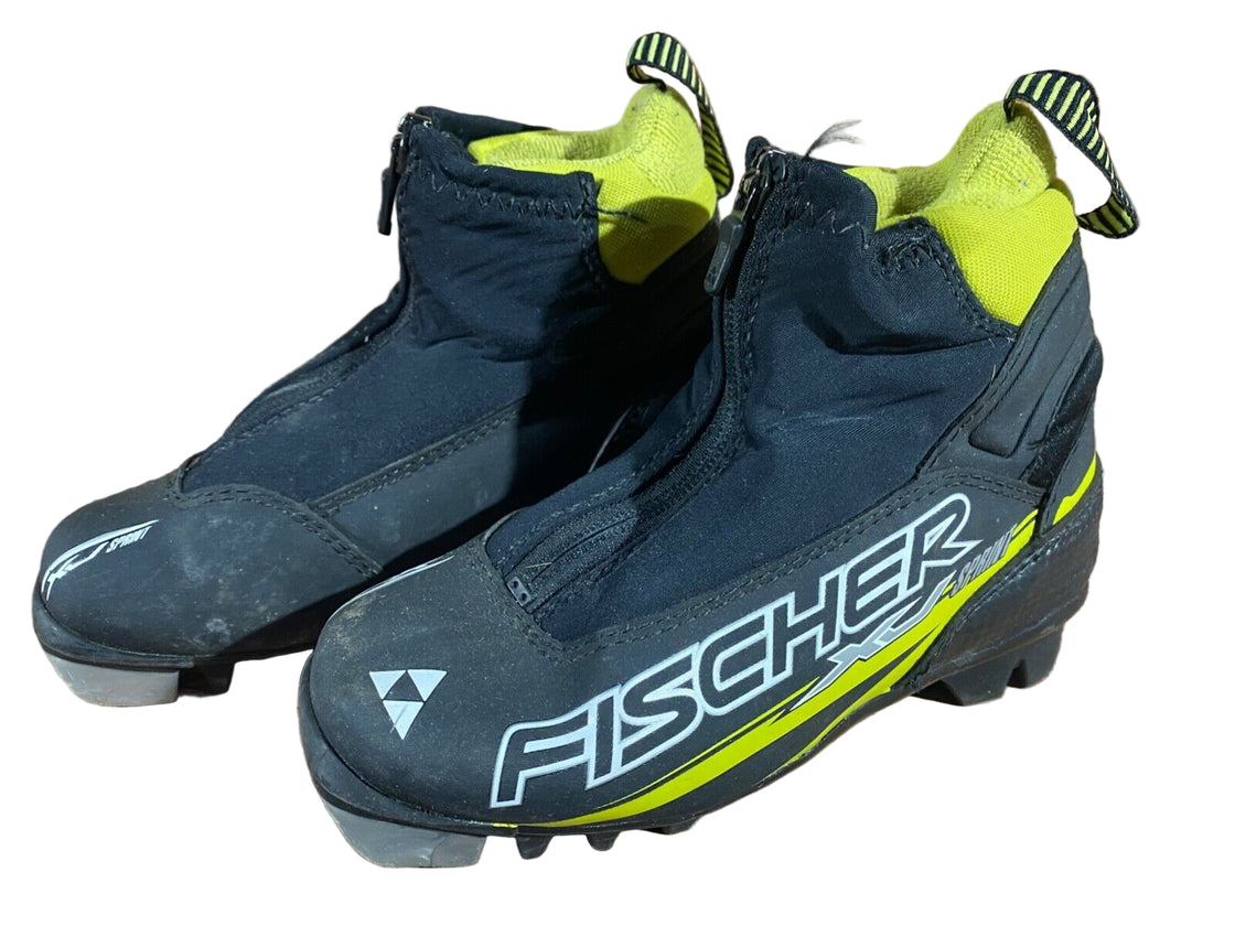 Fischer XJ Sprint Kids Nordic Cross Country Ski Boots Size EU31 US12.5 NNN F-485