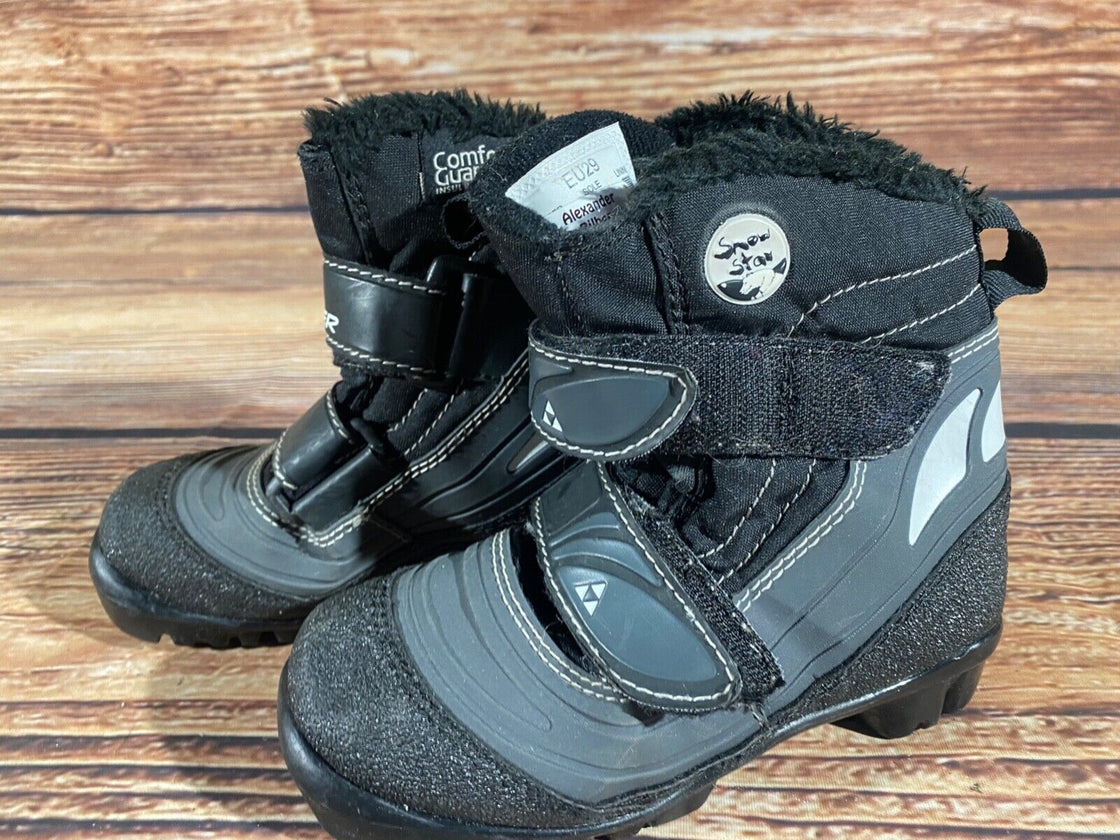 Fischer Snowstar Nordic Cross Country Ski Boots Kids Size EU29 US11 NNN F-495