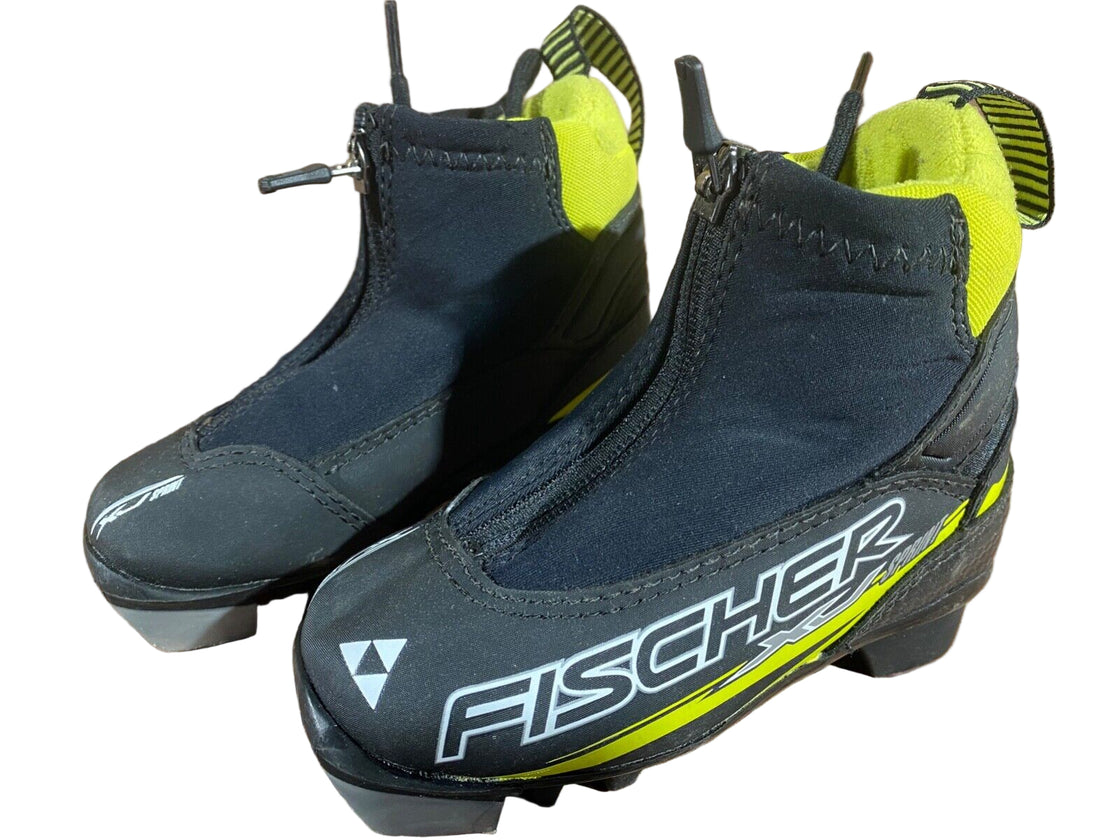 Fischer XJ sprint Nordic Cross Country Ski Boots Kids Size EU25 US8.5 NNN F-458