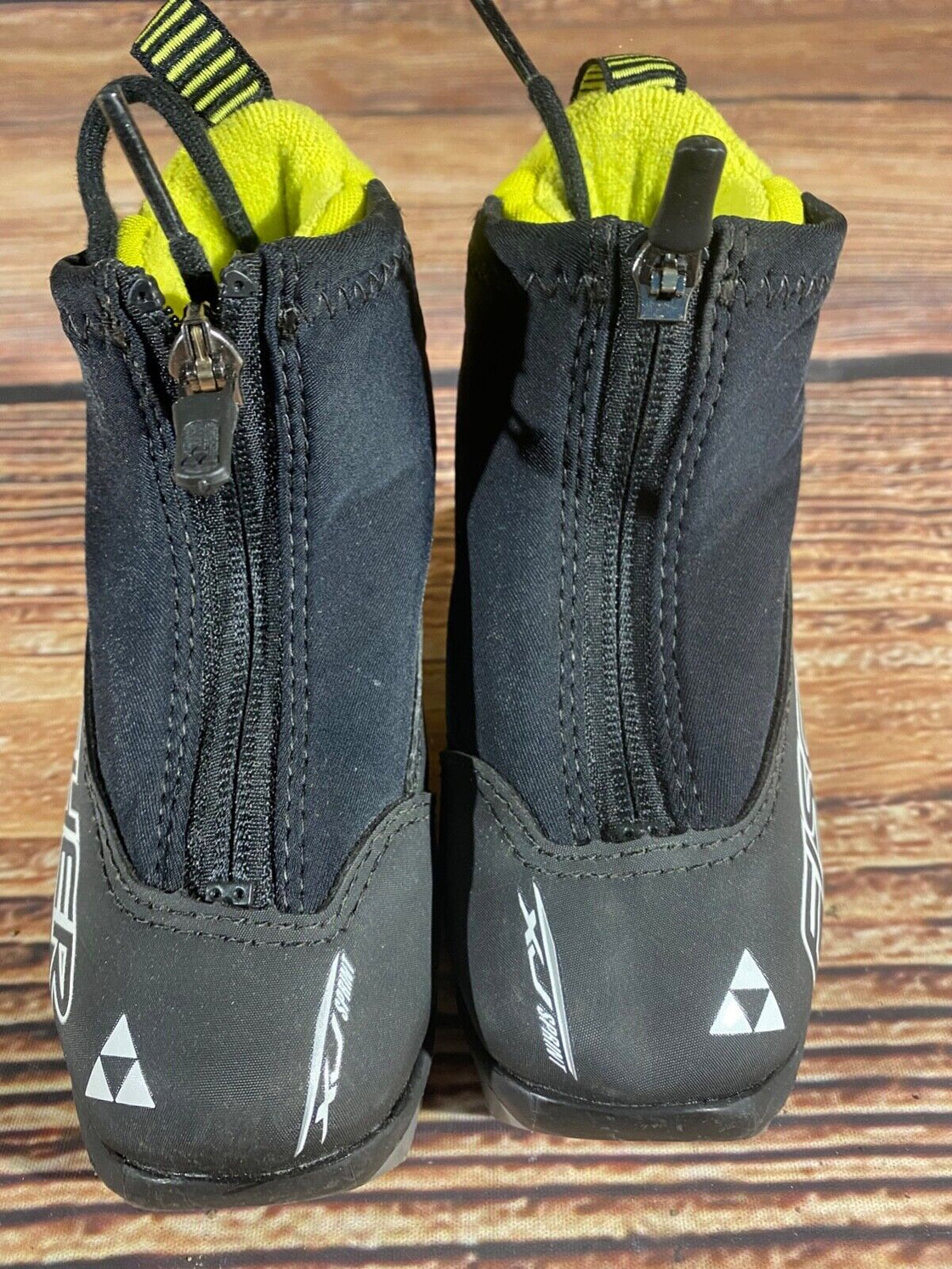 Fischer XJ sprint Nordic Cross Country Ski Boots Kids Size EU25 US8.5 NNN F-458