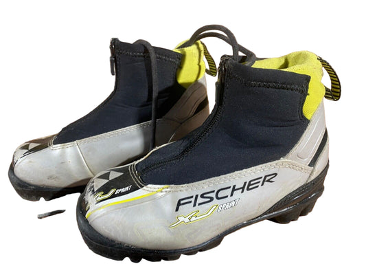 Fischer XJ sprint Cross Country Ski Boots Classic NNN EU 31 US 13 Kids F-460