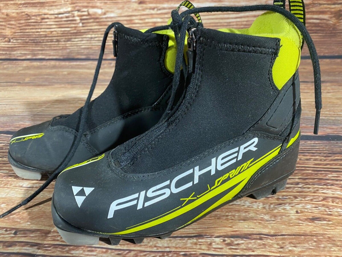 Fischer XJ Sprint Cross Country Ski Boots Classic NNN EU 35 US 3.5 Kids F-480