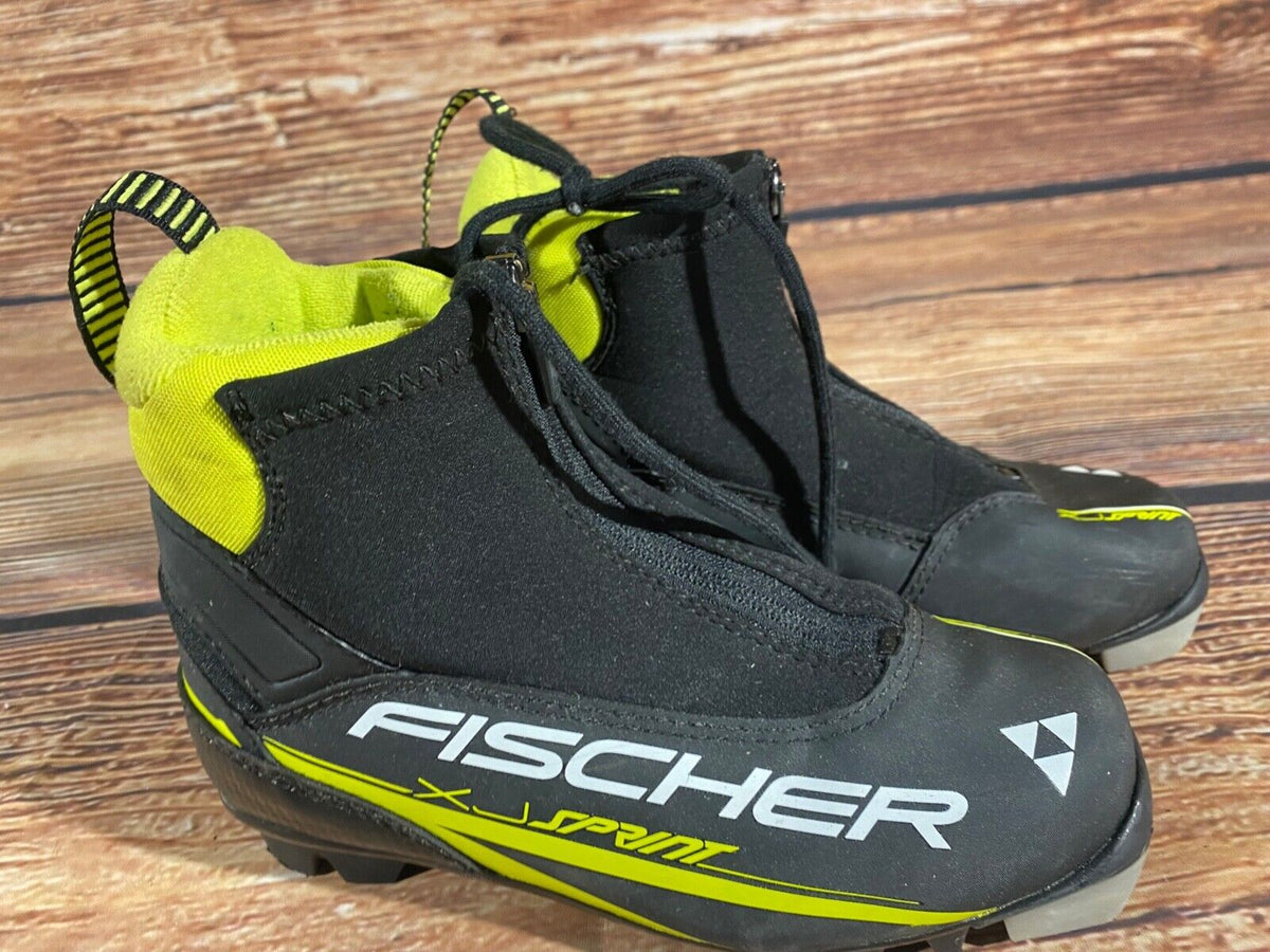Fischer XJ Sprint Cross Country Ski Boots Classic NNN EU 35 US 3.5 Kids F-480