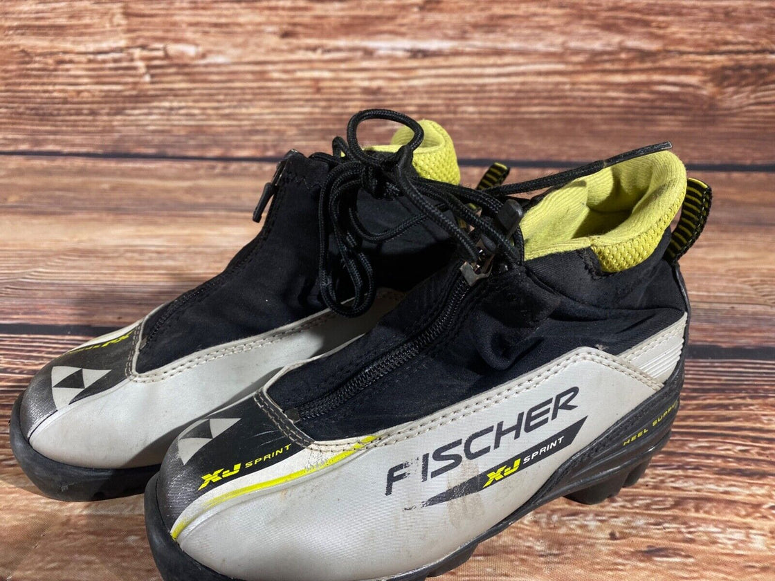 Fischer XJ Sprint Kids Cross Country Ski Boots Size EU31 US12.5 NNN F-482