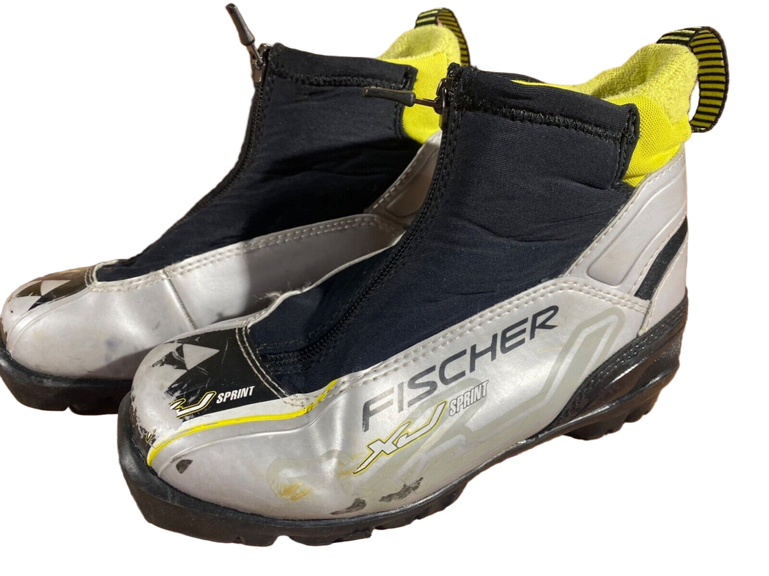 Fischer XJ Sprint Kids Cross Country Ski Boots Size EU35 US3.5 NNN F-483