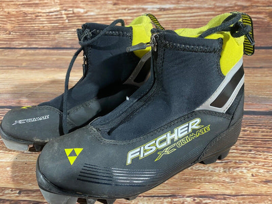 Fischer Ultimate Cross Country Ski Boots Classic NNN EU 35 US 3.5 Kids F-489