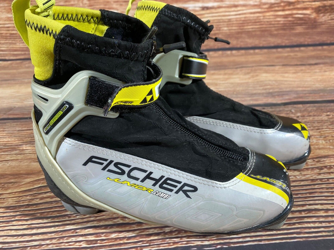 Fischer Junior Combi Kids Cross Country Ski Boots Size EU34 U3 NNN F-580