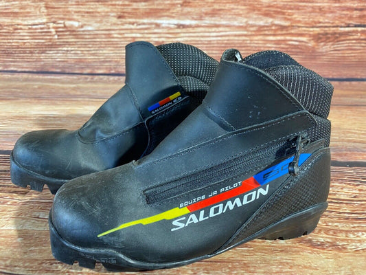 Salomon Equipe Cross Country Ski Boots Classic SNS Pilot EU 35.5 US 3.5 Kids S93