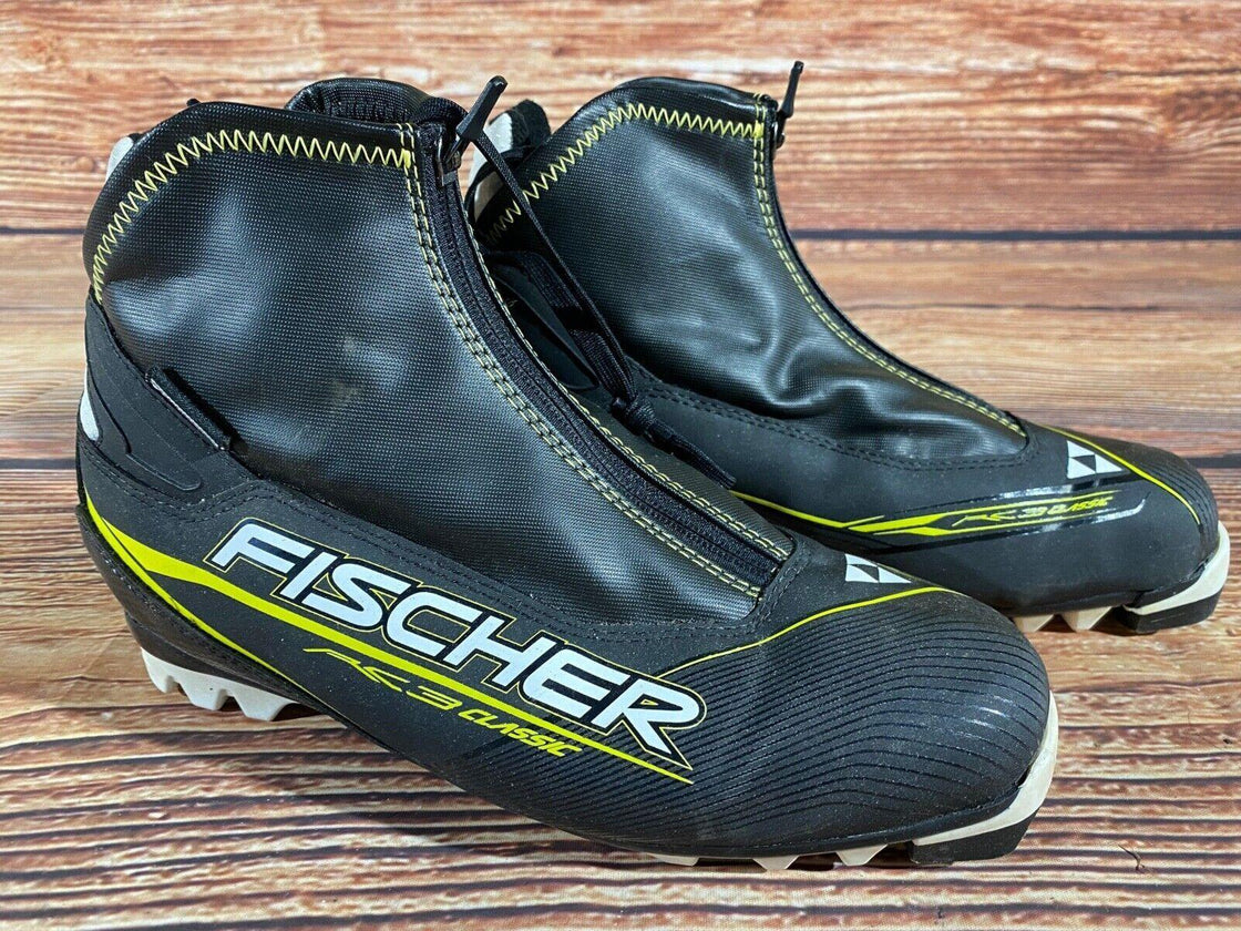 Fischer RC3 Classic Nordic Cross Country Ski Boots Size EU43 US9.5 for NNN 1563
