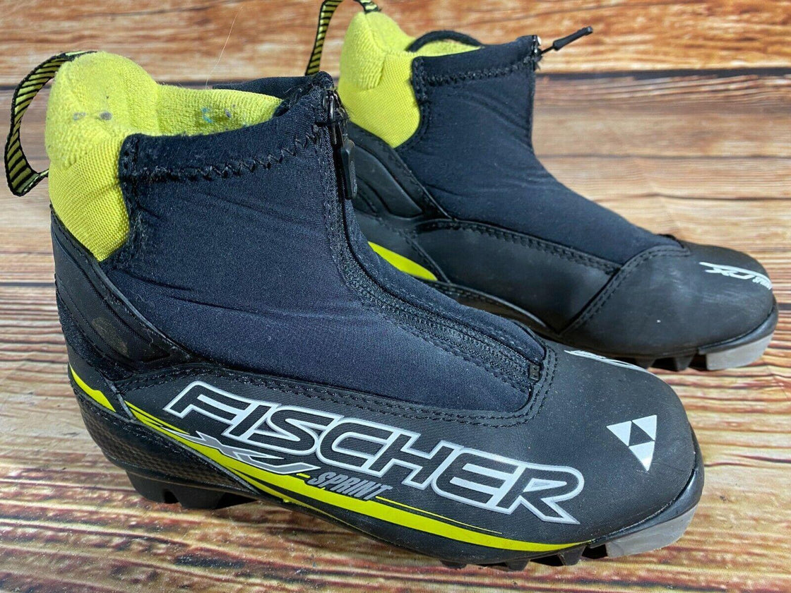 Fischer XJ Sprint Nordic Cross Country Ski Boots Size EU34 US3 NNN 1185