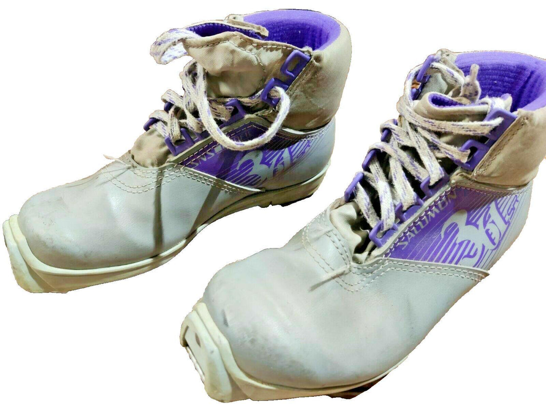 SALOMON 361 SR Nordic Cross Country Ski Boots Size EU36 US4.5 SNS Profil 2186