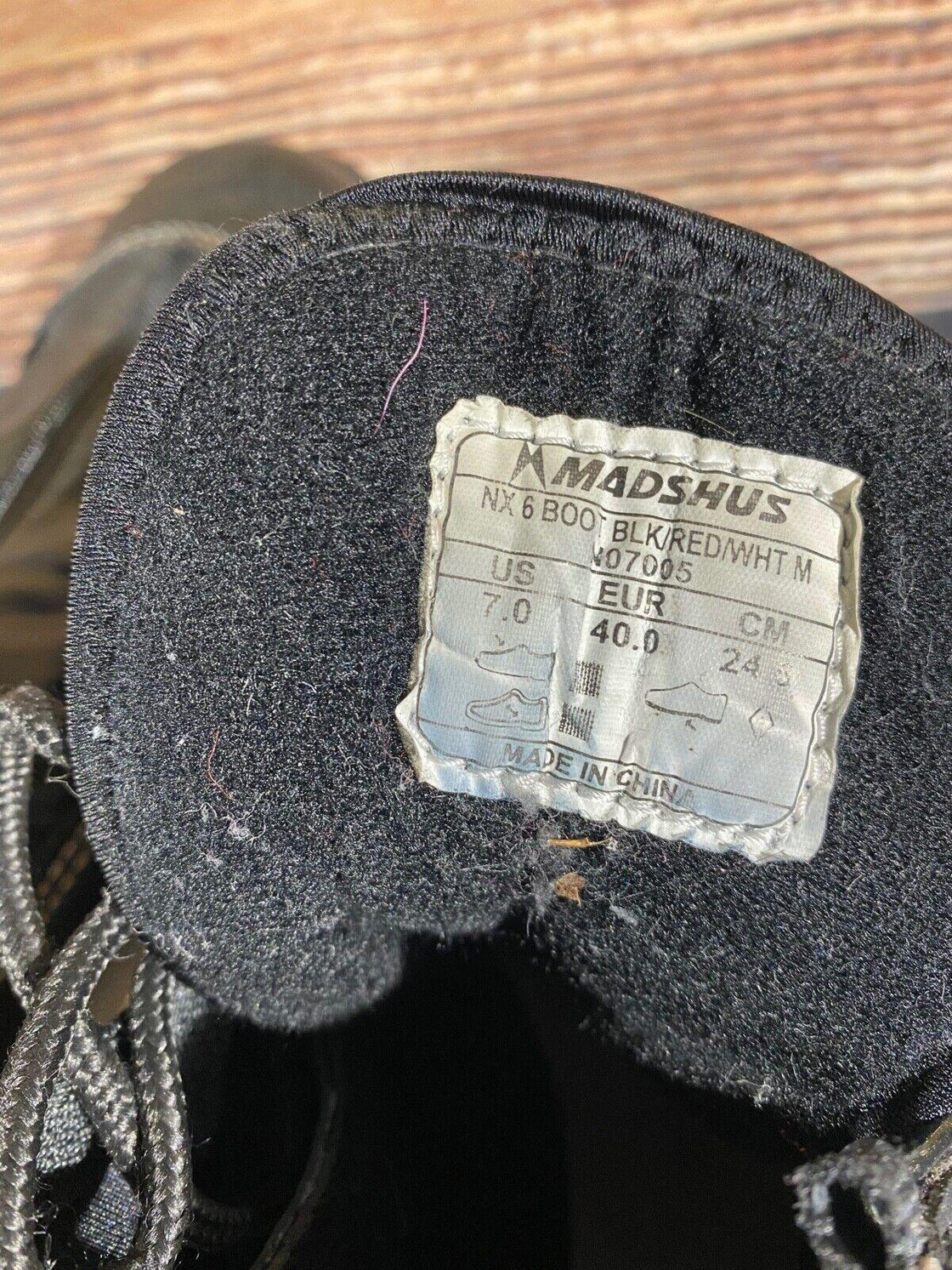 Madshus NX6 Nordic Cross Country Ski Boots Size EU40 US7.5 for NNN 2600