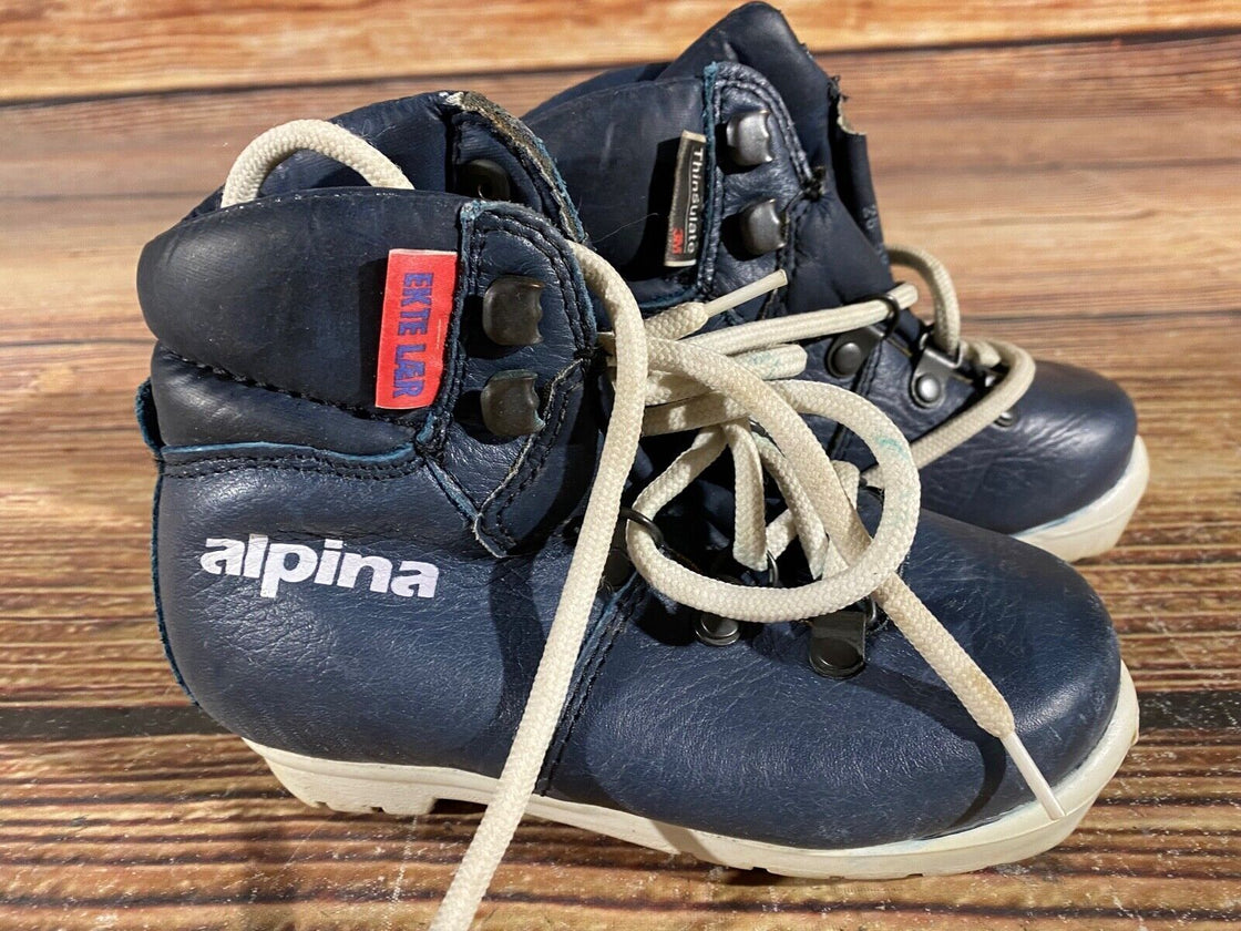 Alpina Kids Nordic Cross Country Ski Boots Size EU26 US9 NNN A-1009