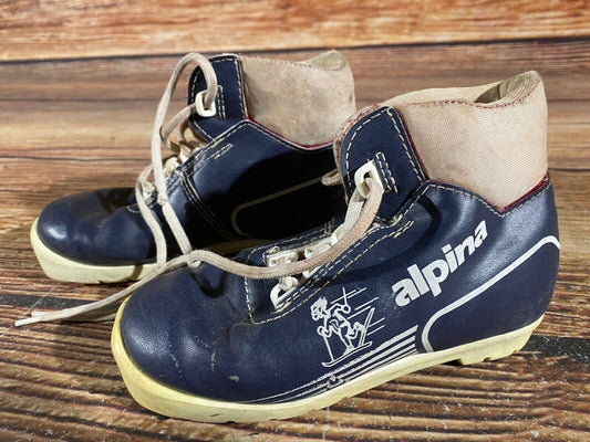 Alpina Cross Country Ski Boots Classic NNN EU 30 US 12 Kids 195mm A-884