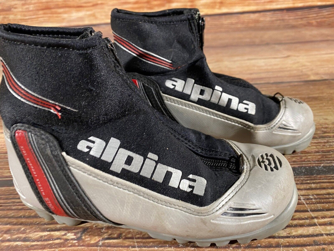 Alpina ST10jr  Kids Nordic Cross Country Ski Boots Size EU34 US3 NNN A-1026