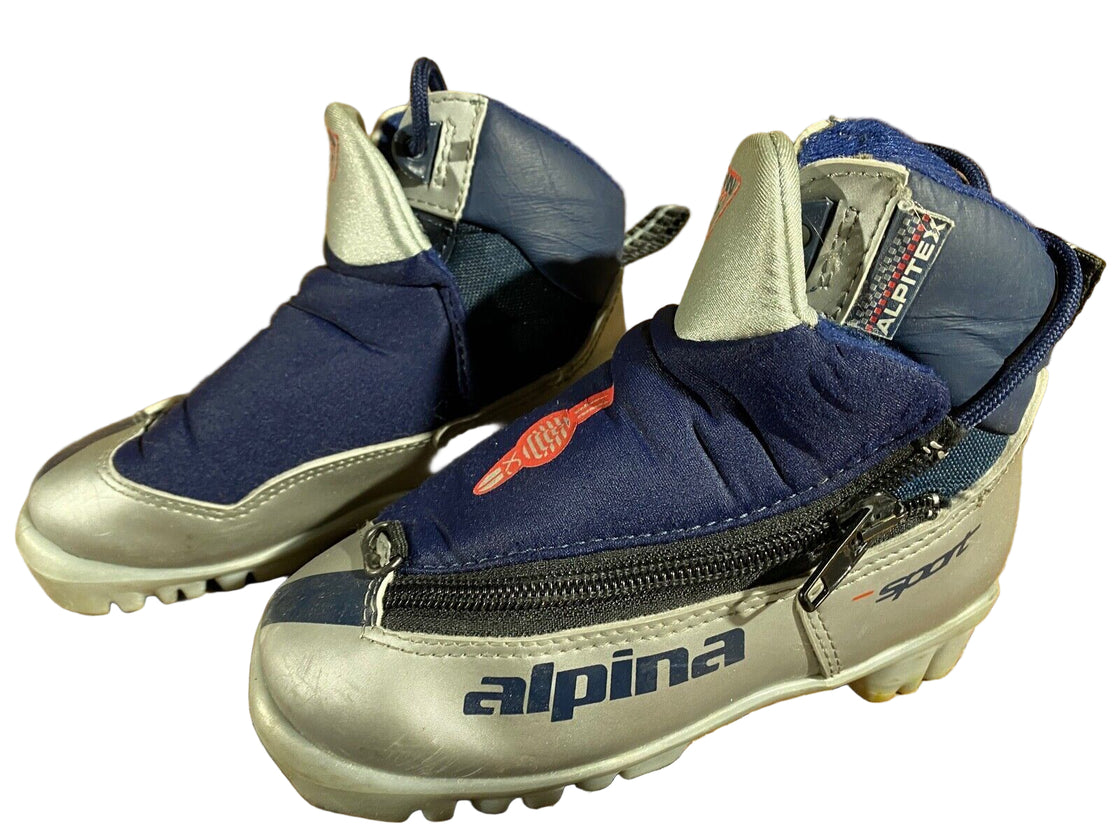 Alpina 311 Kids Nordic Cross Country Ski Boots Size EU26 US9 NNN A-1011