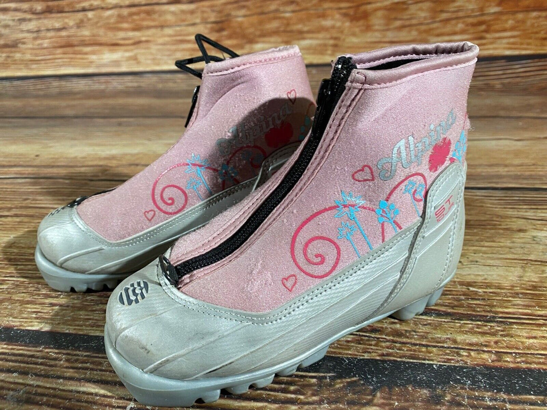 Alpina ST10jr Kids Nordic Cross Country Ski Boots Size EU30 US12 NNN A-889