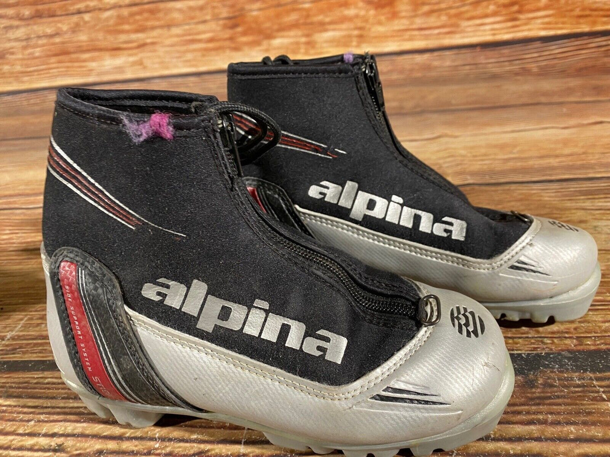 Alpina ST10 Cross Country Ski Boots Classic NNN EU 33 US 2 Kids 220mm A-911