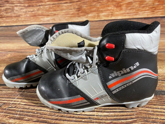 Alpina TR10jr Cross Country Ski Boots Classic NNN EU 33 US 2 Kids 220mm A-925